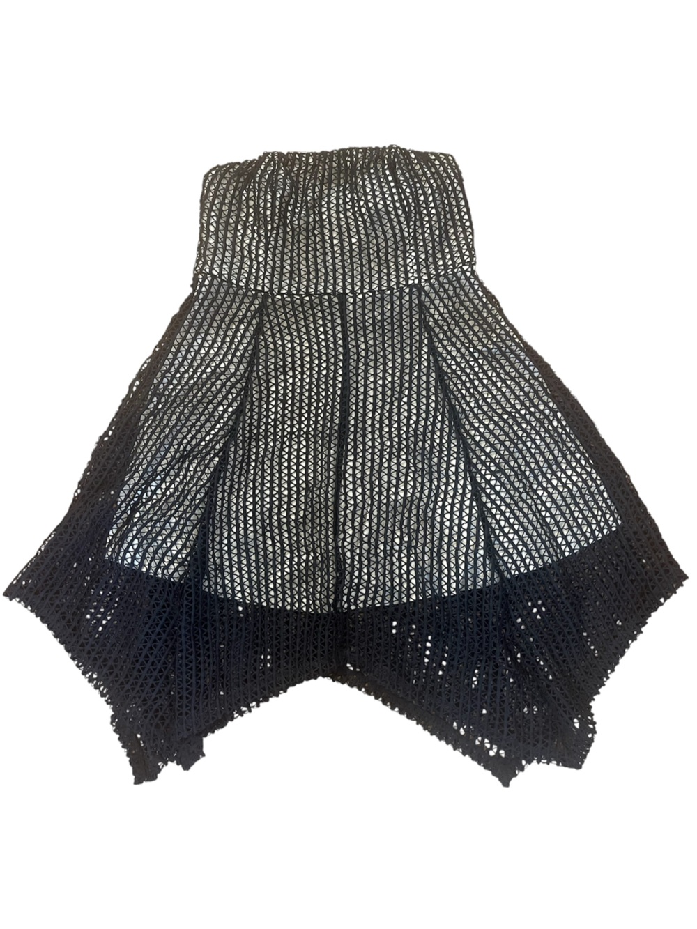 Lulu's Strapless Whimsy Goth Black and Gold Crochet Y2K Handkerchief Hem Dress - Picture 3 of 12